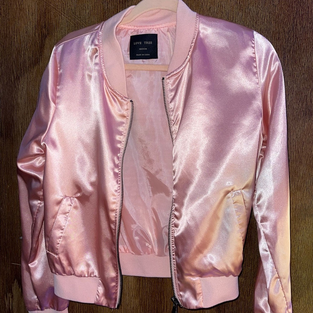 Pink satin jacket